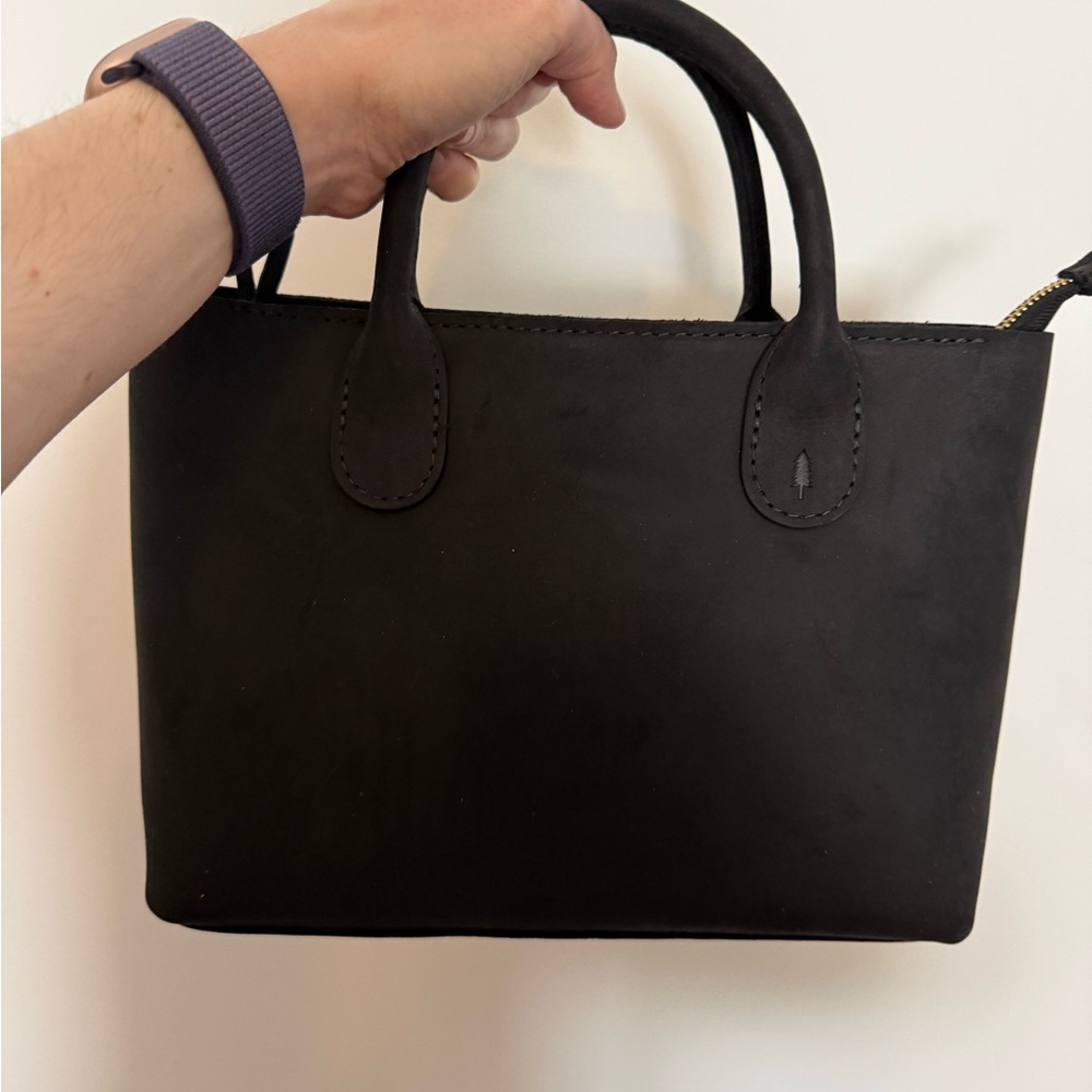 Portland Leather Shadow Black Large Raindrop